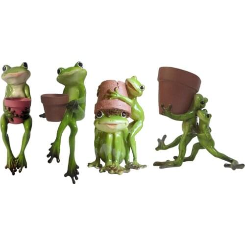 Frog Succulent Cactus Flower Pot Mini Planter Container Garden Decoration