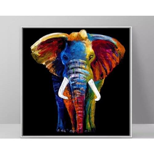 SELFLESSLY Modern Colorful Elephant Canvas Painting For Living Room Posters and Prints Animal Art Wall Decor Drop Shipping