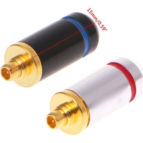 1 Pair Black/Silver 3.2mm DIY Earphone Connector Plug For SE535 SE215 UE900 MMCX W10 W20 W30