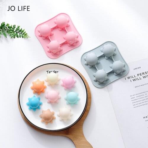 JO LIFE Creative Cartoon Octopus Silicone Ice Cube With Lid Whiskey Ice Cream Tray Mould Dessert Baking Mold
