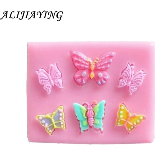 1Pcs Lovely Butterfly Body Mold Silicone Fondant Cake Decorating Tools, Kitchen baking accessories D0148