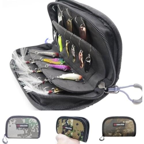 Fishing bag Waterproof Portable Nylon Sequins Fishing Lure Baits Hooks Tackle Storage Bag Case Organizer Container 15*10*4CM