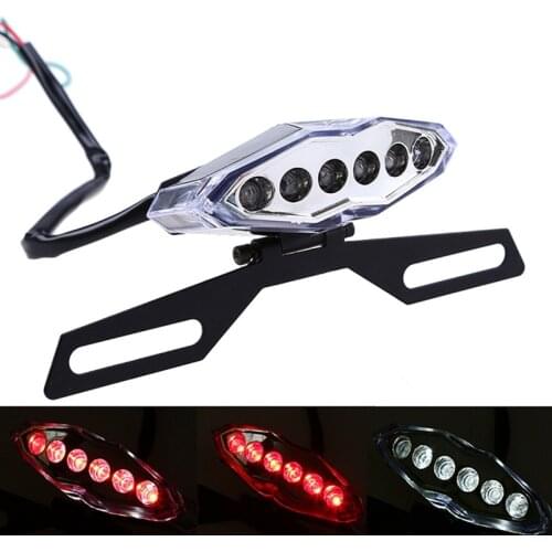 Universal Multifunction Motorcycle Bike LED Stop Brake License Plate Rear Tail Light