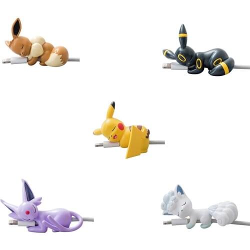 Pokemon USB Charging Cable Protector Cartoon Cute Pokemon Pikachu Protective Data Cable Cartoon Animal Birthday Gift