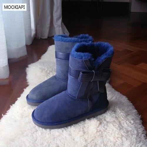 In 2019, Chinas latest sheepskin and wool womens snow boots, 100% pure wool womens snow boots, four colors, free delivery