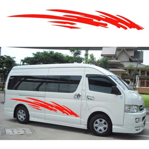 2x 2m Caravan Motorhome Camper Van Vinyl Graphics Stickers Decals Vito Transit SUV (one for each side)