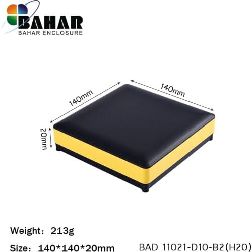 Bahar enclosure BAD11021-H20 aluminum case. Electronic equipment instrument box. Metal case.DIY junction box 140x140x20mm