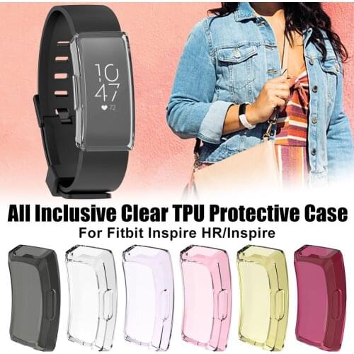 Protector Case Cover Clear Ultra-thin TPU Shell For Fitbit Inspire HR/Fitbit Inspire Fitness Tracker Protective Shell