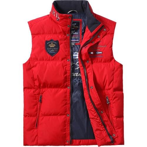 Bruce&Shark 79% Duck Down-Feather Men Vest Casual Fashion Business Top Embroidery Winter Style Coat Top quality Size M TO 3XL