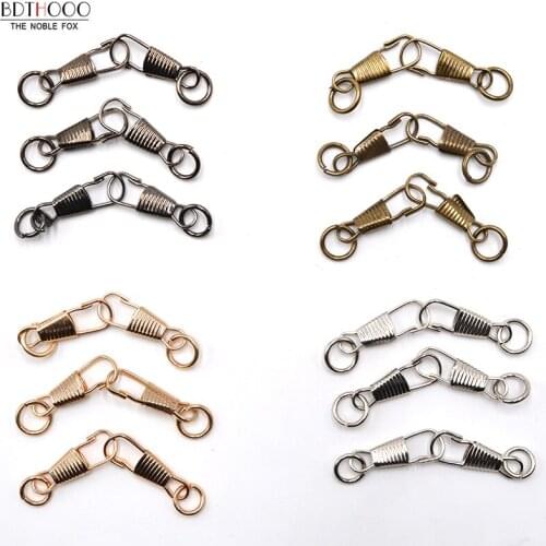 20pcs Metal Snap Clips Hooks Loaded Clasp Keyring Buckle Hardware Accessories for Bag Chain Metal Small Buckle Zhu Dan Buckle