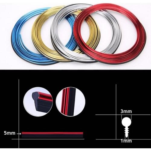 5 Meters Car Seal Accessories Styling Interior Decoration Strips Universal 3D Thread Strip Moulding Trim Dashboard Door Edge