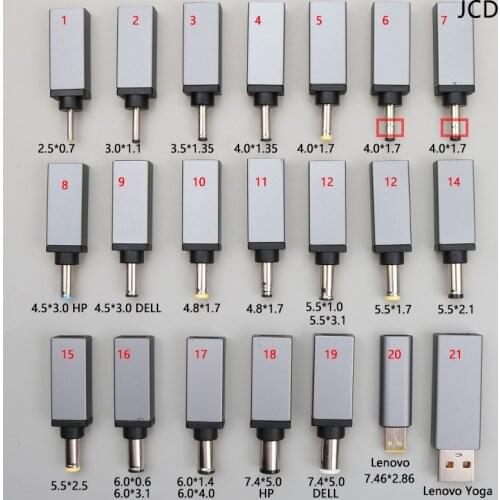 Laptop Power Adapter Connector Dc Plug USB Type C Female to Universal Jack Converter for Lenovo Asus Dell Hp Notebook Charger