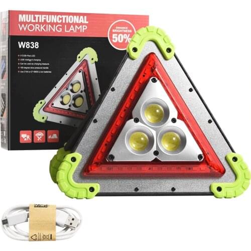 ANJOET COB LED Camping Lantern Rechargeable Flashlight 18650 Work Light Portable Floodlight Powerbank Lamp