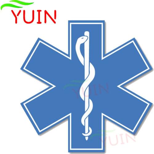 Car Sticker Amusing STAR OF LIFE Decals Accessories Fashion PVC Bumper Window Motorcycle Waterproof High Quality Decal 12*12cm