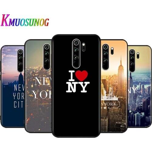 For Xiaomi Redmi Note 9 9S Max Phone Case Beautiful New york city Back For Redmi Note 8T 8 7 6 5 Pro 5A 4X Black Phone Cover