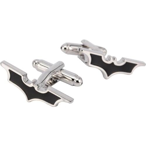 Black high-quality Cufflinks black color fashion novelty superheroes design steelmaterial free shipping