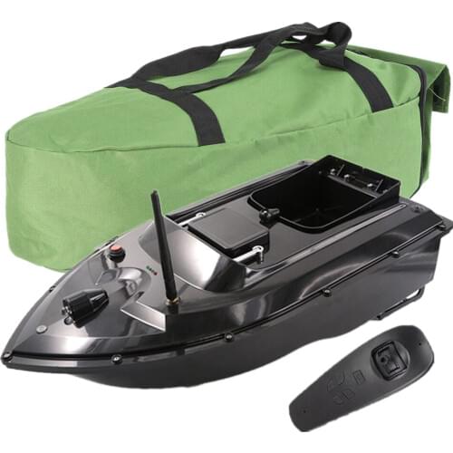 Black Fishing Bait Boat 500M Wireless RC Carp Fishing Boat 2 Motors Single Hand Control Hook Post Speedboat Angling Helper