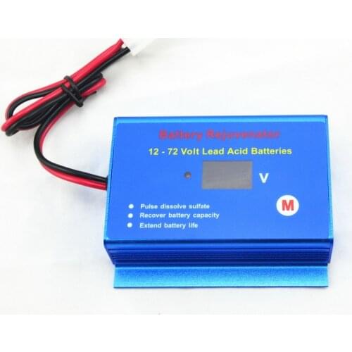 Car battery maintainer desulfator regenerator for 12V 24V 36V 48V 60V 72V lead acid batteries with quick disconnect cables