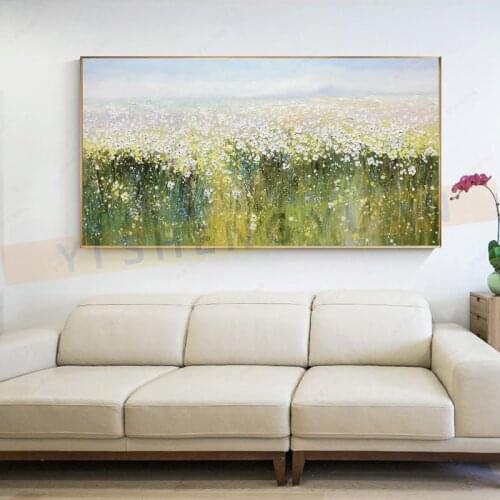 Knife Thick Flower Art Oil Painting 100% Hand Drawn Heavy Textured Wall Decoration Canvas Art Floral Pictures For Living Room