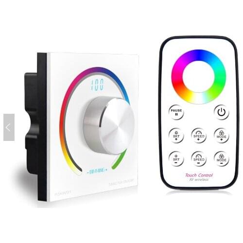 K3+T3 12 volt 24 volt digital display rotary rgb strip controller rf remote control RGB led controller