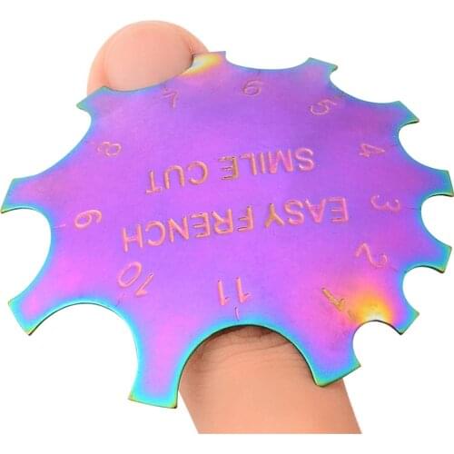 1pc Nail Art Manicure Edge Trimmer Nail Cutter Clipper Styling Tools Nail Gel Easy French Trim Smile Line Nail Template Tools