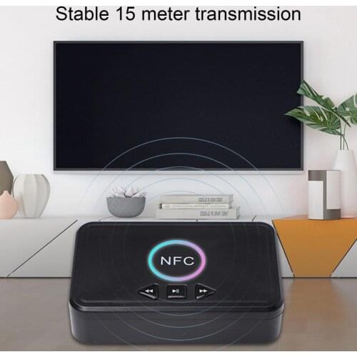 HOT SALES !!! Portable NFC Bluetooth 5.0 Audio Receiver Wireless Music Adapter for Speaker
