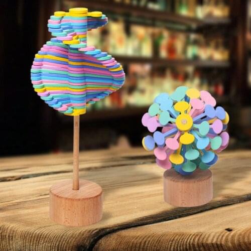 Fibonacci Sequence Jigsaw Puzzles Kids Wooden Toys Decompression Device Creative Ornaments Log Childrens Adult 3D Puzzles Gift