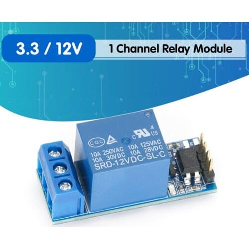 With optocoupler one 1 channel relay module 12V, fully compatible with 3.3V and 12V Signal, relay control