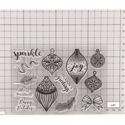 Happy Holidays Stamp Transparent Clear Stamps Silicone Seal for DIY Scrapbooking Photo Album Decorative Template Crafts