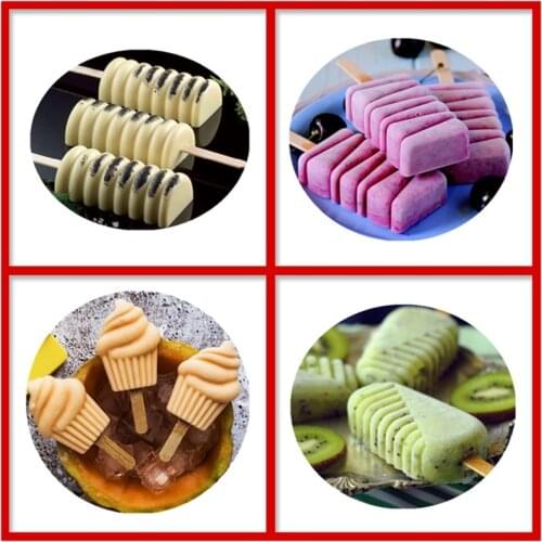 SHENHONG Silicone Freezer Ice Cream Mold candy bar Making Tool Juice Popsicle Molds Children Pop Lolly Tray Ice Cube maker