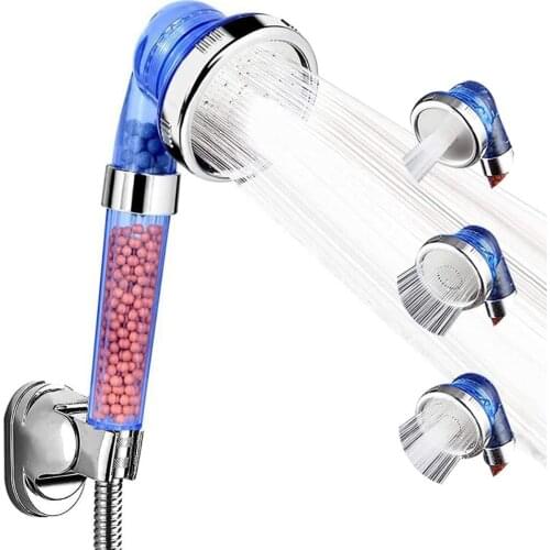 Bathroom Shower Head High Pressure Saving Water Rain Anion Filter Shower SPA Nozzle with Negative Ion Activated Ceramic Balls
