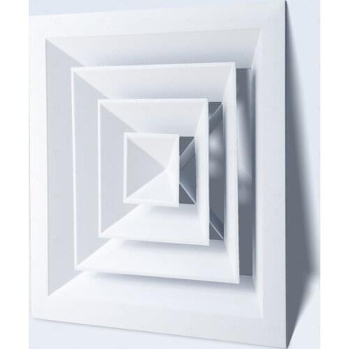 Indoor fresh air duct rectangular dispersed central air conditioning ventilation outlet aluminum alloy square diffuser