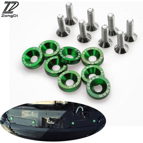 ZD 10X Car modified screw gaskets six colors for Seat Leon Ibiza Renault Duster Megane 2 Logan Captur Clio Mazda 3 6 CX-5