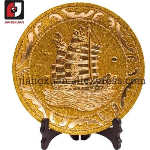 Good keepsake graduation 24k gold foil 10 inch ceramic handicraft gifts for friends