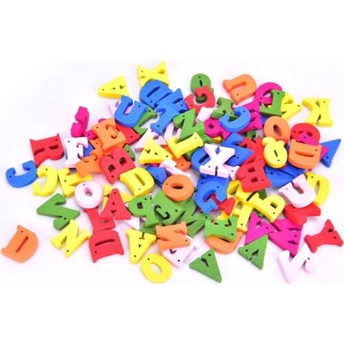 100Pcs Cute Letters Numbers Wooden Alphabet Embellishments Scrabble Scrapbooking Craft Cardmaking Supplies DIY Digital Display