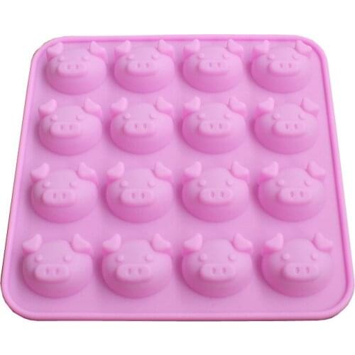 2017 silicone cake mold cute pig head shaped silicone chocolate molds DIY piggy soap mould
