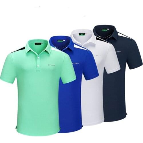 2021 New Summer Mens Golf Shirts Quick-Drying Breathable Polyester/Spandex Short Sleeve T Shirt Tops Golf Sports Wear S-3XL