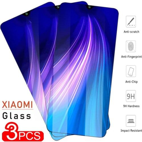 3PCS Screen Film Glass For Xiaomi Redmi Note 8 Pro 8t Glass Screen Protection For Xiaomi redmi 10X 5G HD Protective Glass