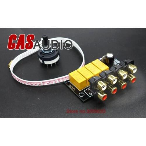4 Ways Input Source Selector For Audio Preamp Power Amplifier DIY Kit,4 In 1 Out