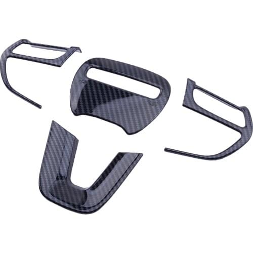 4pcs Car Steering Wheel Decoration Trim Cover Frame Bezels ABS Fit For Dodge Challenger 2015 2016 2017 2018 2019