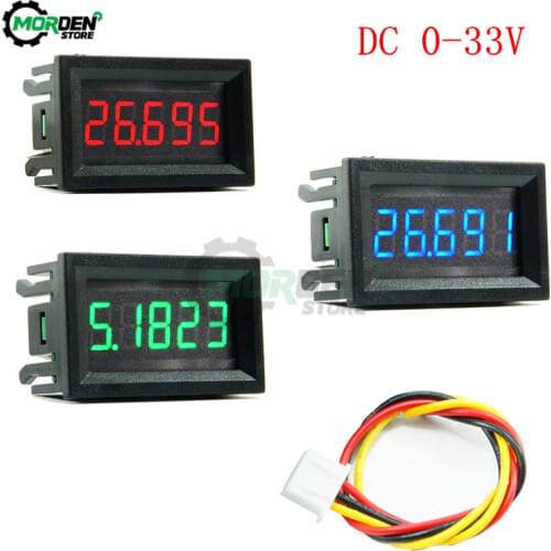 0.56Inch 3 Wire Voltmeter Volt Tester 5-Digit High Precision DC Digital Display Digital Voltage Meter DC 0-33V