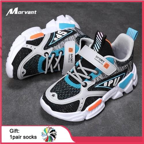 Kids Sneakers Boys Running Tennis Shoes Lightweight Breathable Sport Athletic Childrens Shoes Non-slip Kids Casual Footwear
