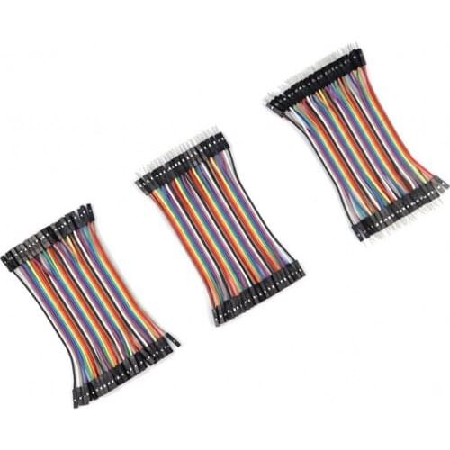 Dupont Line 120pcs 10cm Male to Male + Female to Male and Female to Female Jumper Wire Dupont Cable for arduino DIY KIT