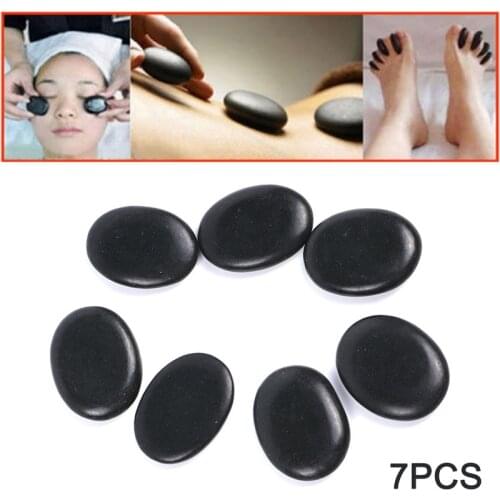 7/12Pcs Beauty Stones Massage Spa Rock Basalt Stone Lava Natural Stone Hot Sale Healthy Beauty Tool