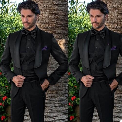 Classic Wedding Mens Coat Pants Suits Casual 2 Pieces One Button Formal Party Custom Made Grooms Tuxedos Blazer