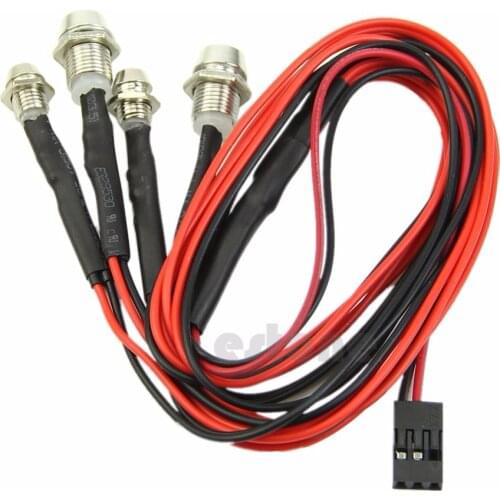 4pcs RC Model Drift Car LED Night 5mm & 3mm headlamps headlights LED Light LED For RC Car