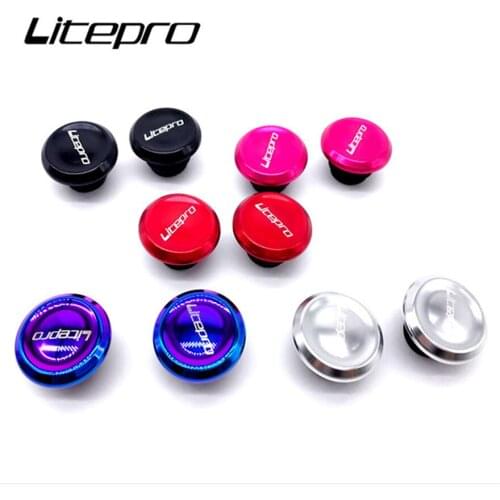 Litepro Handlebar Plug Plastic Lightweight Road Bike Handle Bar Grips Plugs Cycling Accessory For MTB Folding Bicycle