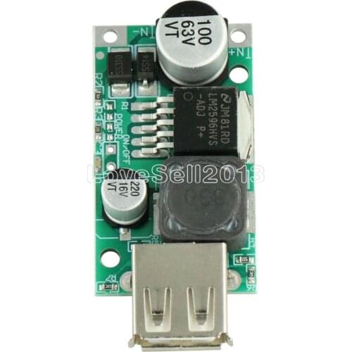 LM2596HV 5V DC-DC Step Down Buck Converter Module 9V 12V 24V 36V 48V to 5V 3A USB Charger Module