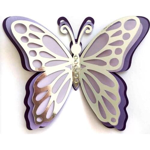 Miss Vintage 4pcs 3D Butterfly Metal Cutting Dies Stencils Photo Album Embossing Paper Making Scrapbooking Knife Mold Crafts Die