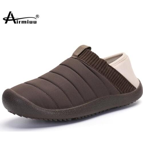 Slippers House Mens Winter Shoes Men Fleece Warm Antiskid Sneakers Man Indoor Soft Comfort Slippers Mules Shoes Big Size 47 48
